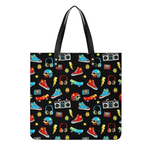 Voyagez léger avec le sac à main shopper dessin animé pour femmes 39x39