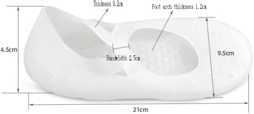 DEAVER Silicone Socks,Gel Soft Comfortable Sock,Foot Anti-Cracks Protective Socks,Non Slip Breathable Moisturizing Foot,Anti Split Care Protecter Protector