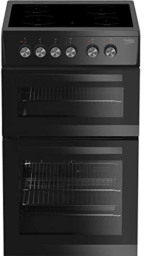 Beko 50cm Double Oven Electric Cooker - Black