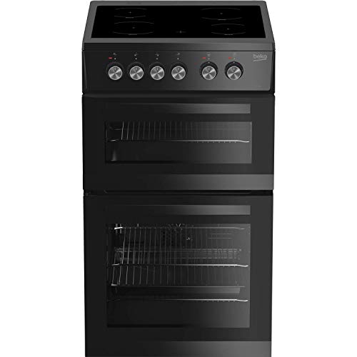 Beko KDVC563AK 50cm Double Oven with Ceramic Hob in Black