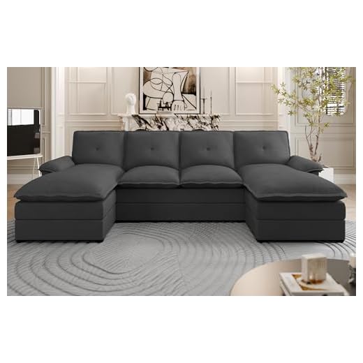 Modern U Shaped Sectional Sofa for Living Room