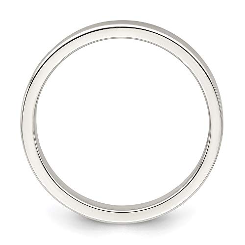 Wedding Band Ring Band 925 White Sterling Silver Bridal Jewelry Standard Flat3