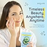 SpaLife Cooling Eye Pads - Korean Soothing Eye Pads for Dark Circles, Puffy Eyes, and Wrinkles - 48 Pads with Fruit + Vegetable Extracts - Revitalizing Hydrating Eye Pads for Eye Treatment (Cucumber) - Image 4