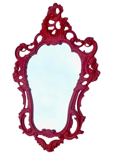 Altezza: circa 76 cm di larghezza ca. Superficie dello specchio: circa 50 cm. 31 x 45 cm. Dimensioni della cornice: circa 10-23 cm
