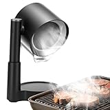 Portable Range Hood, Portable Kitchen Exhaust Fan with 3 Speeds, Triple Filter Polymer, Detachable Aluminum Filter, Low Noise, Oil Collection Cup, Kitchen Smoke Extractor for Indoor BBQ, Hot Pot, RV