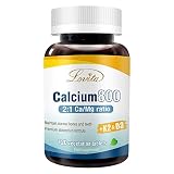 Lovita Calcium 800 mg, Highly Absorbable Calcium Citrate with Vitamin D3 & Vitamin K2, Calcium Magne