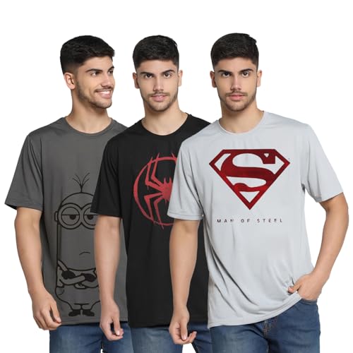 Image of INKKR Printed Round Neck T-Shirt Combos for Men