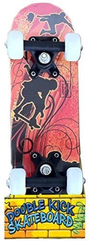 Orange & Black Skater Deck Street Kidz 16.5" Double Kick Mini Skateboard