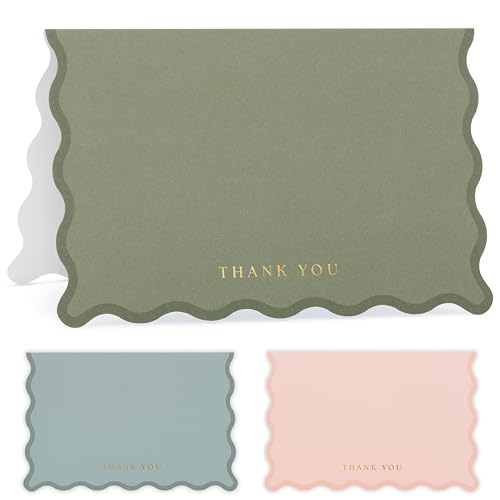 Beautiful Thank You Cards Set of 30 With Envelopes and Stickers - Elegant Blank Cards For...