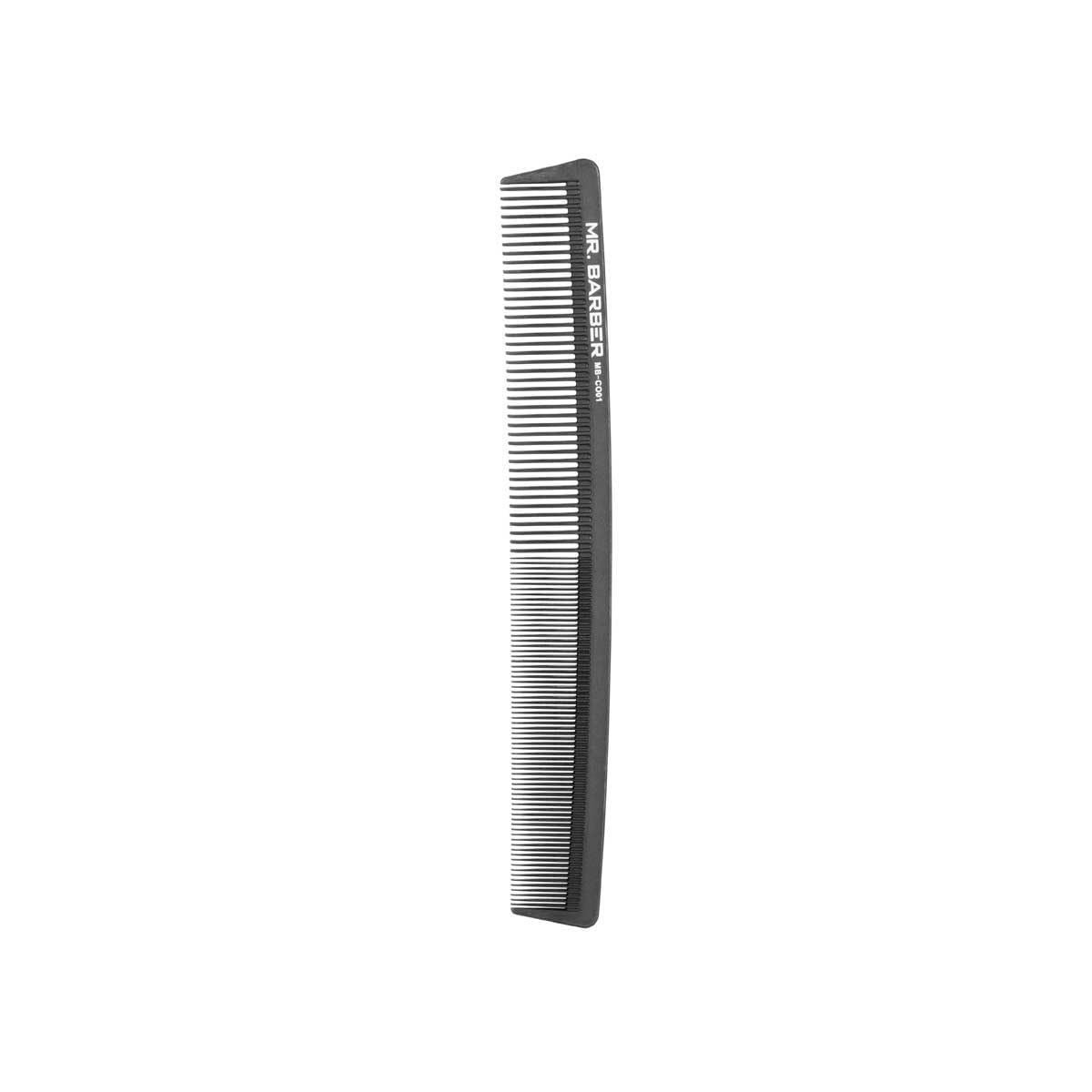 Mr. Barber Professional Carbon Comb 100% Heat Resistant/Round Tooth Tips/Gentle on Hair & Scalp Anti Static Heat Resistant Comb - MB-CO01