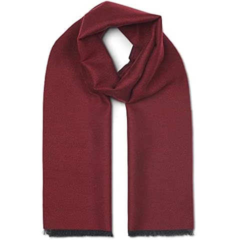 LOVARZI Burgundy Scarf for Men and Women - Red merino wool scarfs winter Scarves for Ladies and Men - Luxury Gifts for Occasions like Birthday Cover