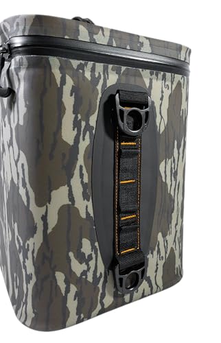 Image of Muddy 16 Qt Soft Cooler - Mossy Oak Bottomland Insulated 15L Soft-Sided Cooler Bag with Shoulder Strap, 12-24 Can Capacity & Storage Pocket