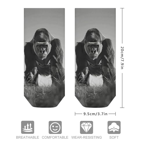 Gorilla in The Grass Socks Ankle Length Socks Casual Short Socks for Women Men Low Cut Sports Socks Running Socks No Show Socks Ankle Socks Athletic Socks Workout Socks2