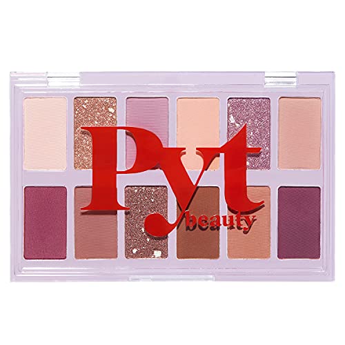 Pyt Beauty Highly Pigmented Eyeshadow Palette With Rowdy Rose Nude Shades, Hypoallergenic, Vegan Makeup, 1 Count, Talc Free #TOP26