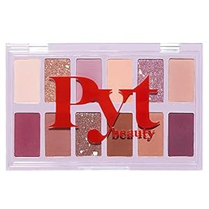 PYT BEAUTY Highly Pigmented Eyeshadow Palette with Rowdy Rose Nude Shades, Hypoallergenic, Vegan Makeup, 1 Count, Talc Free