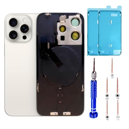 Verre arrière de rechange iPhone 15 Pro avec nappe et adhésif étanche