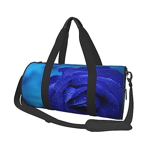 Sac de voyage rond rose bleue idéal pour vos séances de gym et weekend