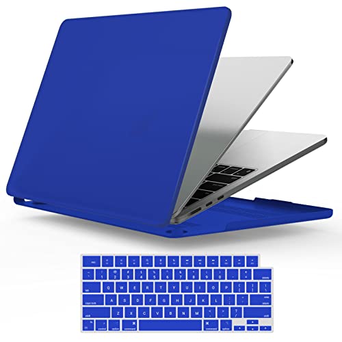 Image of IBENZER Compatible with New 2023 2022 MacBook Air 13 inch M2 case, Model A2681, Plastic Hard Shell Case with Keyboard Cover for M2 Mac Air 13.6 in with Touch ID, Royal Blue, MAT13-KK-RBL+1