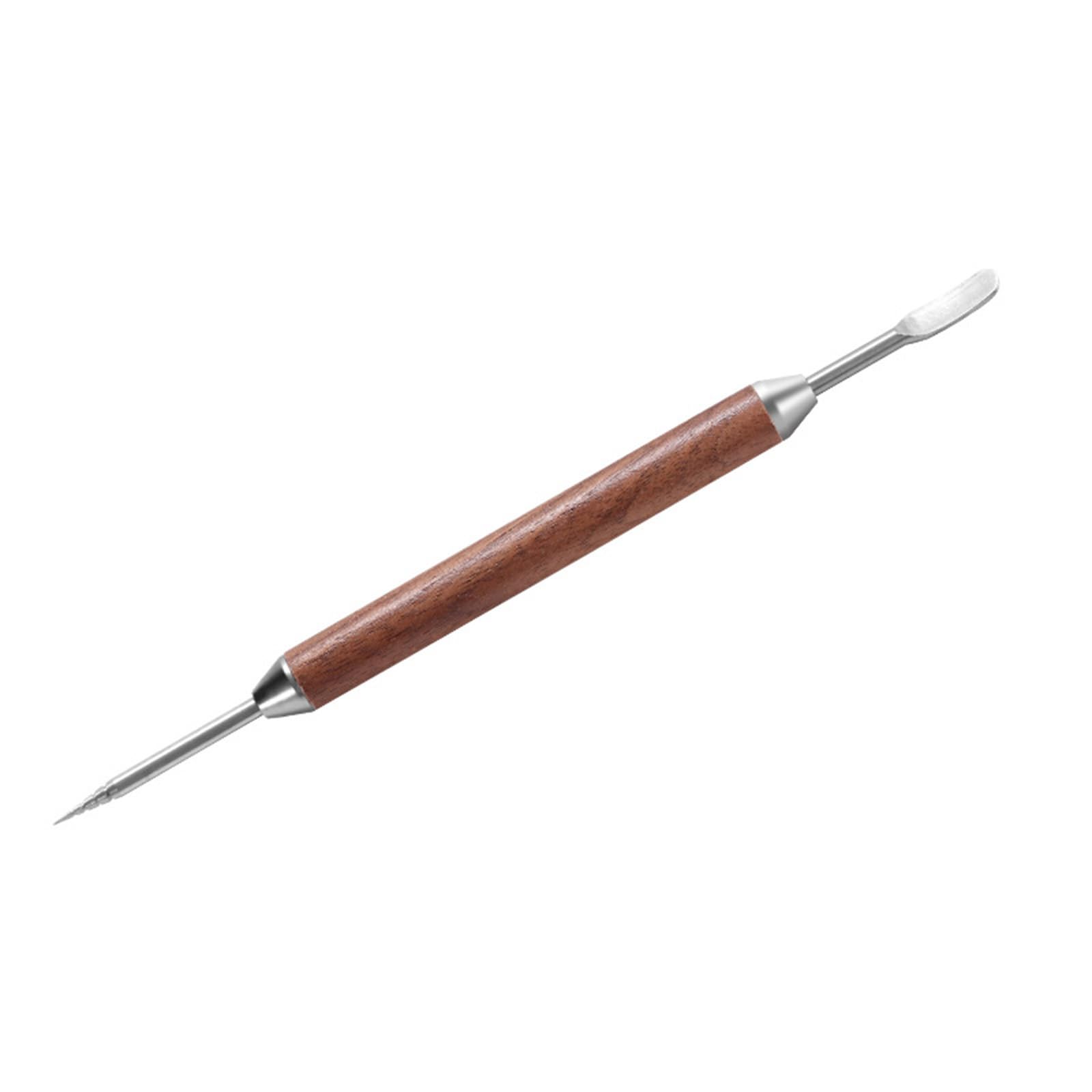 LiRRvb Lattes Arts Pen Coffee Decorative Spatulas Needle Wood Handle Stainless Steel Carving Espressos Arts Tools Coffee Accessories