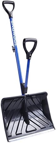 Snow Joe Shovelution SJ-SHLV01-P2 18-in Strain-Reducing Snow Shovel w/ Spring Assisted Handle, Blue