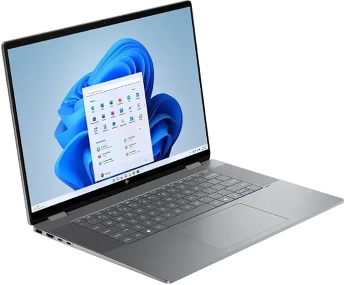 Image of HP OmniBook X Flip 2-in-1 16 inch WUXGA Touchscreen Laptop | AMD Ryzen 5 220 |AMD Radeon 740M| Copilot |Backlit| 8GB RAM DDR5 | 512GB SSD |Meteor Silver |Windows 11 Home |Bundle with Stylus Pen