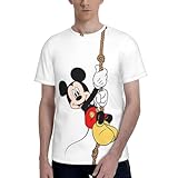 [NEXEAR] ミッキーマウス Diy 丸襟通気性カジュアル 大サイズコットンおしゃれトップス 通気性男女兼用スポーツシャツ 3xl
