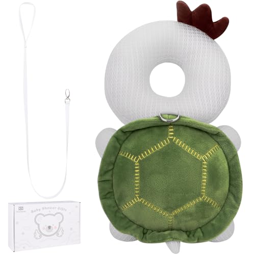 Bebamour Baby Sit Me Up Baby Sitz Kleinkind Walking Kopfschutz Sicherheit Pads, einstellbare Säugling Kissen Rucksack für Baby Walkers,Turtle