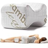 Flowen Almohada Piernas Dormir de Lado Cojin Rodillas y Lumbar Ortopedico Reposapiernas en Espuma Viscoel&aacute;stica Alivia Dolor de Espalda Soporte Tobillo y Posicionadora Cadera Funda Bamb&uacute; Anti&aacute;caros