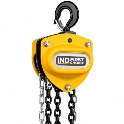 Image of 5 Ton Manual Chain Pulley Block, 3 Meter Lift Height, Standard Series, Heavy Duty Chain Hoist with Safety Hook for Industrial, Construction & Warehouse Use
