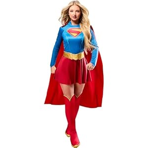 Rubies Offiziell Warner Brothers DC Comics Deluxe Supergirl Film-Erwachsenekostüm, Größe Medium
