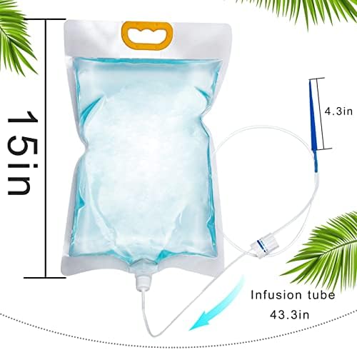 5Pcs Plant DripBag, Automatic Watering System for House Plants Drip Irrigation Device,0.92gal (3.5L)with Adjustable Control Valve Switch and S Shape Hook,for Indoor Outdoor
