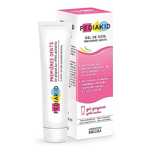 PEDIAKID - Gel de Soin Premières Dents - Gel Gingival Naturel au Goût Neutre - Sans Parabènes, ni Triclosan, ni Phtalates, ni BPA - Tube 15 ml