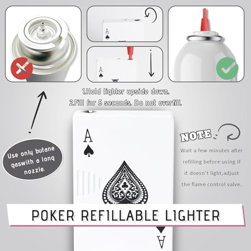 Encendedor Jet Torch diseño Ace of Spades blanco miniatura 5