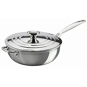 Le Creuset Tri-Ply Stainless Steel 3.5 Quart Saucier Pan