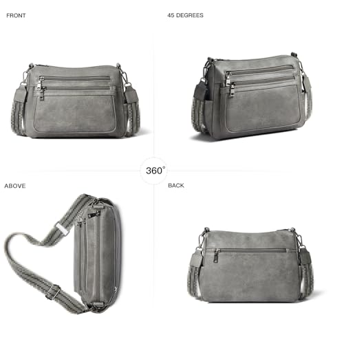 Image of Bluome Crossbody Purses for Women, Medium Large Faux Leather Crossbody Bags Lightweight Sling Bag Shoulder Handbags