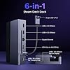 UGREEN 6 in 1 Docking Station Compatibile con Steam Deck OLED Switch ROG Ally X Legion Go Dock USB C HDMI 4K 120Hz VRR FreeSync G-Sync Adattatore Ethernet Gigabit 3 Porte Dati 5Gbps PD 100W