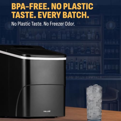 Newair Bullet Ice Maker Countertop | 26 lbs/Day Ice Machine with Fresh Ice in & Minutes | 2 Size Cubes for Instant Refreshment | Matte Black by NewAir - Used condition - Image 5