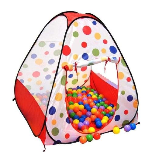 Dolls & Toys Set – Lenotoys Kids Tent with 50 Balls, Suitable for Kids 2-6 Years Old, Free Play and Safe Movement
