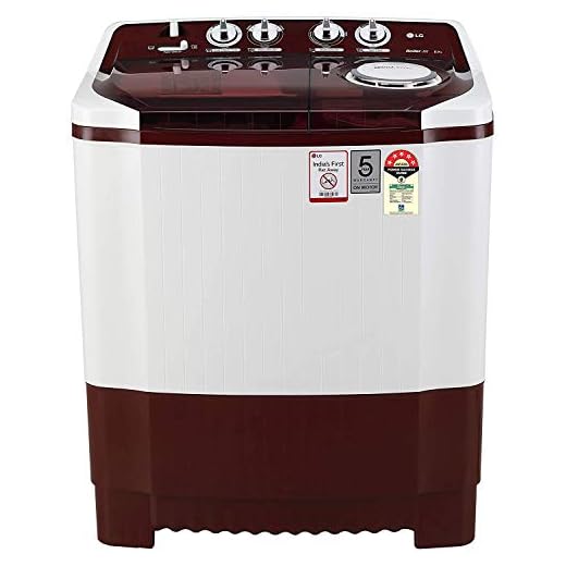 LG 8 Kg Semi-Automatic Top Loading Washing Machine (P8035SRMZ, Burgundy)