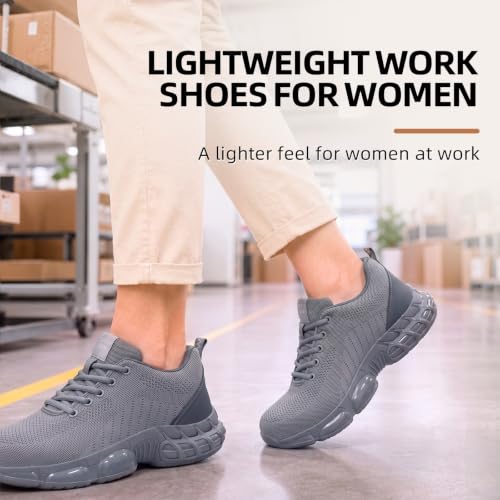 Image of Steel Toe Shoes for Women Safety Work Shoes Wear-Resistant for Warehouse