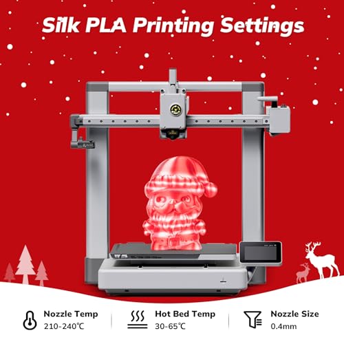 Image of AMOLEN Silk PLA 3D Printer Filament, Shiny Multicolor Christmas Rainbow PLA Filament 1.75mm, Fast Color Change PLA 3D Printing Filament for Most FDM 3D Printer, Red White, 1kg (2.2lbs)