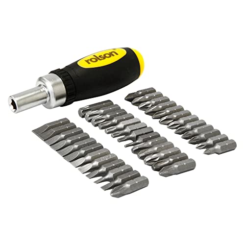 Rolson 28419 - Manico cacciavite con punte, 38 pezzi