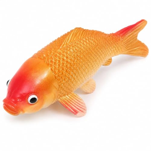 Image of LOGOFUN PVC Artificial Goldfish Model | For Photo, Aquarium, Terrarium, Garden, Aquatic Layouts, Coordinates With Gravel, Plants, Rocks, Caves and Tank Accessories