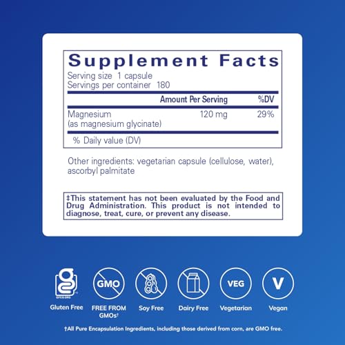 image for Pure Encapsulations Magnesium (Glycinate) - Supplement to Support Stre