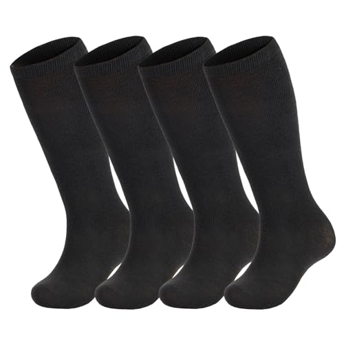 American Trends Toddler Soccer Socks 4 Pairs Kids Toddler Soccer Socks Softball Football Socks Knee High Socks for Boys Girls