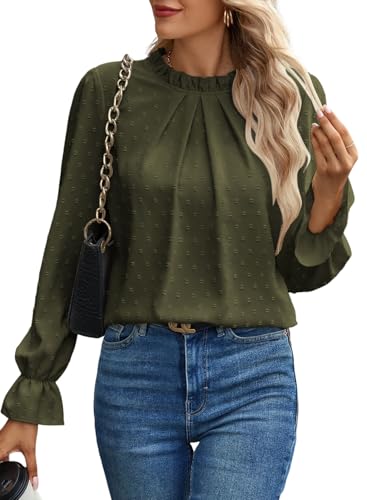 Spriolim - Swiss Dot Ruffle Blouse