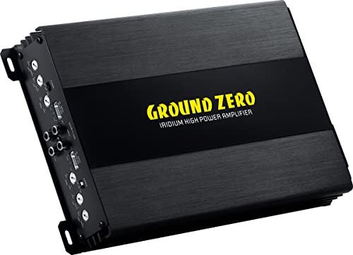 Amplificatore a 4 canali con circuito classe A/B, dissipatore di calore attivo integrato e anodizzato nero; amplificatore di potenza a 4 canali; tecnologia Class AB; volume attivo variabile e Bass Boost; alimentatore stabile; collegamenti di grandi dimensioni; corpo di raffreddamento anodizzato nero con scritta Ground Zero e ingresso ad alto livello con funzione Auto On