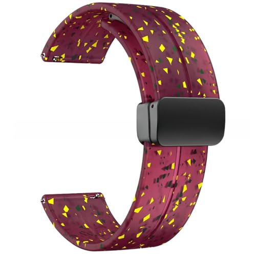 Bracelet montre connectee silicone 20mm 22mm boucle deployante aimant