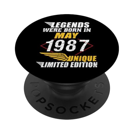 Cumpleaños Mayo 1987 Edición Limitada Regalo Legend May PopSockets PopGrip Intercambiable