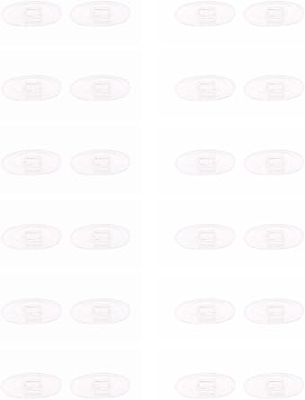 12 Pairs Clear Push-on Snap-in Nose Pads for Oakley Eyeglass Glass Frames Eyewear etc.